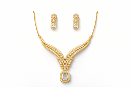 Evara™ Regal Crystal Drop Necklace Set (2-Piece)