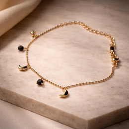 Evara™ Midnight Moon Charm Necklace