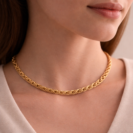 Evara™ Twisted Rope Gold Chain Necklace