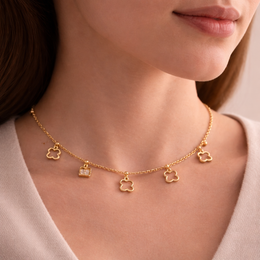 Evara™ Clover Charm Drop Necklace