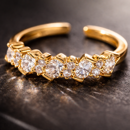 Evara™ Crystal Eternity Gold Ring